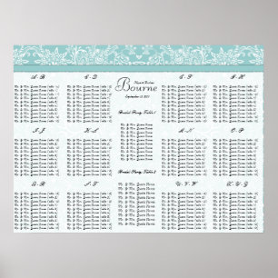 Startar vid $12.80 Sittdiagram i alfabetisk ordnin Poster