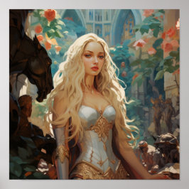 Startar Woman Warrior-Poster | Motiv fem Poster