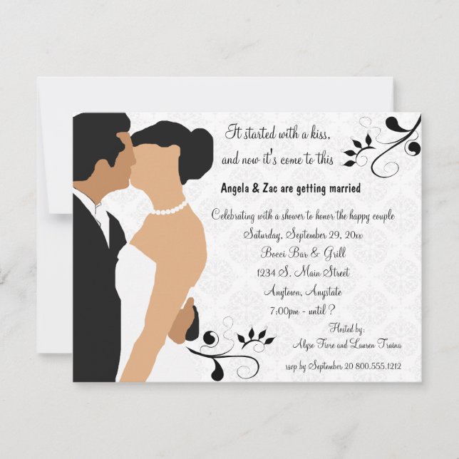 Startat med en etnisk möhippainbjudan för kyss inbjudningar (Framsida)