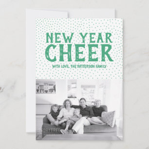 Startat nytt års fotokort för Cheer Photo Card G Julkort