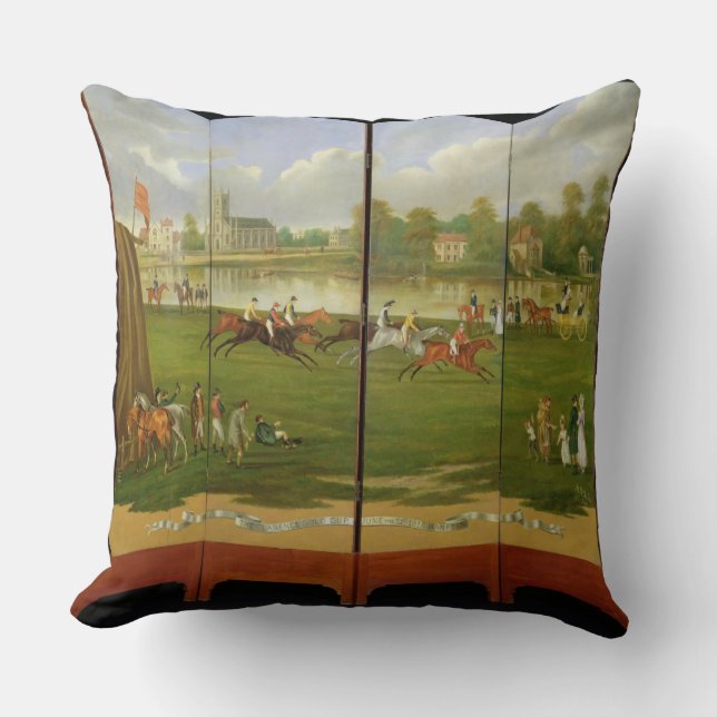 Starten av tävlingen för Clarence den guld- koppen Kudde (Framsida)