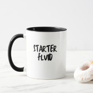 STARTER FLUID Roligt Modern Trendig Typografi Offe Mugg