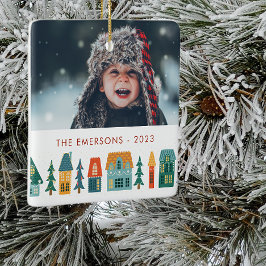 Startfoto för vinter julgransprydnad keramik
