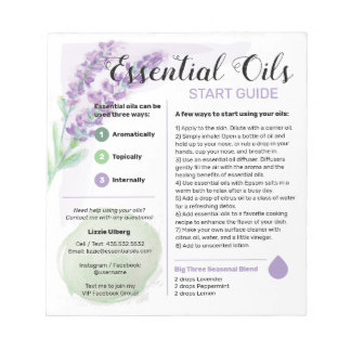 Startguide för Lavender Essential Oils Anteckningsblock