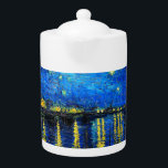 Starthajen över Rhen av Vincent Van Gogh<br><div class="desc">Starjkväll över Rhen av Vincent Van Gogh. Det här är ett gammalt mästerverk från prästmålaren Vincent Van Gogh. Den här brans målning har vackert,  vibrerande,  mättat färg. Vincent Van Gogh var en målare i post impressionist. Denna målning var målad på bankerna av Rhone i Frankrike. Denna bild är offentlig</div>