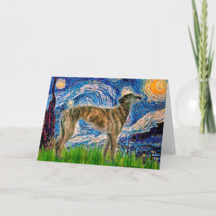 Starthatt med Brindle Greyhound Kort