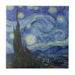 Starthatten av Van Gogh Kakelplatta<br><div class="desc">Starjkväll av Van Gogh. 
Besök min butik om du vill ha mer intressant design och mer färg alternativ => zazzle.com/iwheels*</div>