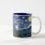 Starthatten av Van Gogh Två-Tonad Mugg<br><div class="desc">God natt av Van Gogh på Mousepads, Postcards och mer!</div>