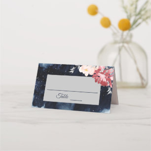 Starthatten Natten Blommigt Bröllop-platskort Tält Placeringskort