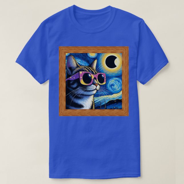 Starthundkatt med solglasögon i förtäckt tillstånd t shirt (Design framsida)