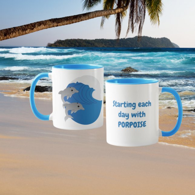 Starting each day with PORPOISE Mugg (Skapare uppladdad)