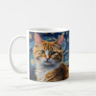 Starting Nattkonst med ett katt Kaffemugg
