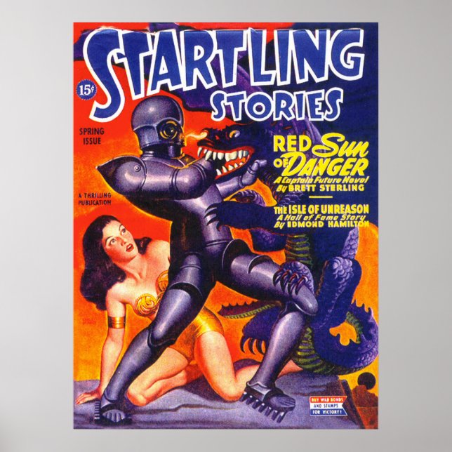 STARTLAND Vintage Pulp Magazine Cover Art Poster (Framsidan)