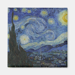 Startnatt av Vincent Van Gogh Magnet