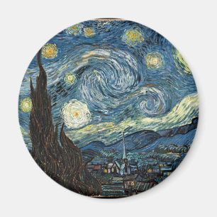 Startnatt av Vincent Van Gogh Magnet
