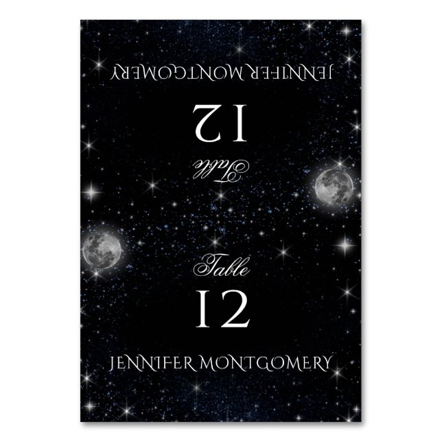 Startnattskort Bordsnummer (Framsidan)