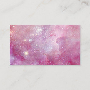 Startrymme Ljusare rosa vattenfärgsstenar Galaxy Visitkort