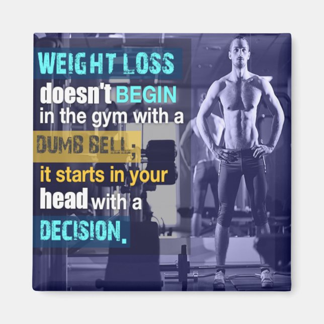 Starts in Your Head Motivational Fitness Magnet (Framsidan)