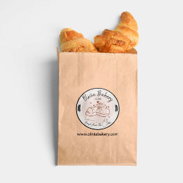 Startsida för anpassningsbar Bakery Business Home Runt Klistermärke