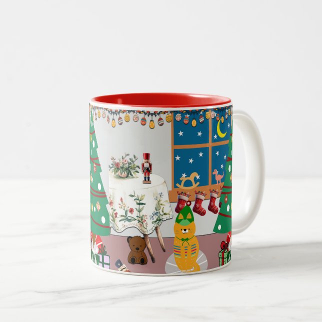 Startsida för Helgdagarna Illustration Två-Tonad Mugg (Framsida höger)