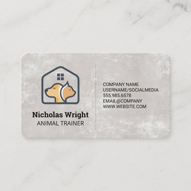 Startsida för Kat-Hund | Djurskyddstjänster Visitkort (Framsida)