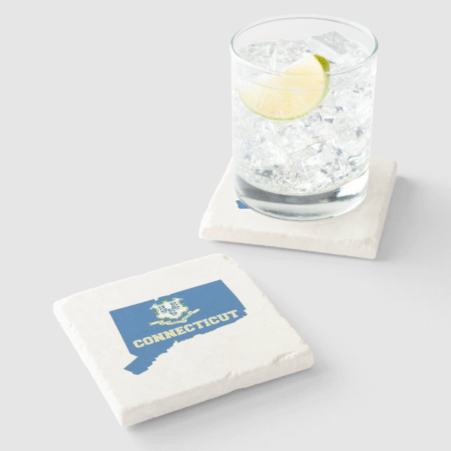 Startsidan för Connecticut Shaped Statlig flagga N Underlägg Sten (Sidan)