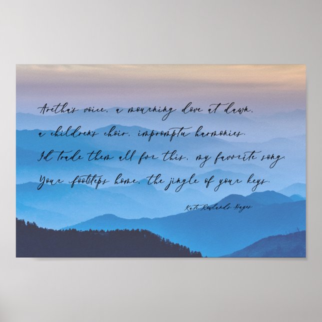 Startsidan för dina fotsteg | FOREVER LOVE DIKT Poster (Framsidan)