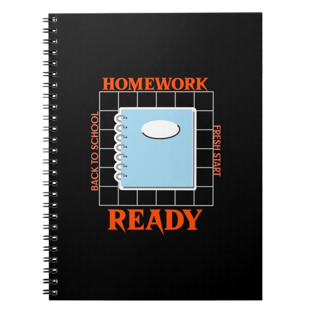 Startskola för hemläxan Redo Back to school Anteckningsbok (Framsidan)