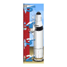 Startstillväxtdiagram för nedräkning av raketer