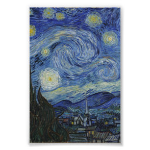 Starttåg Night Van Gogh Fototryck