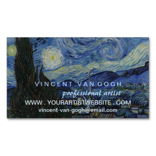 Starttåg Night Vincent van Gogh Artist Visitkortmagnet