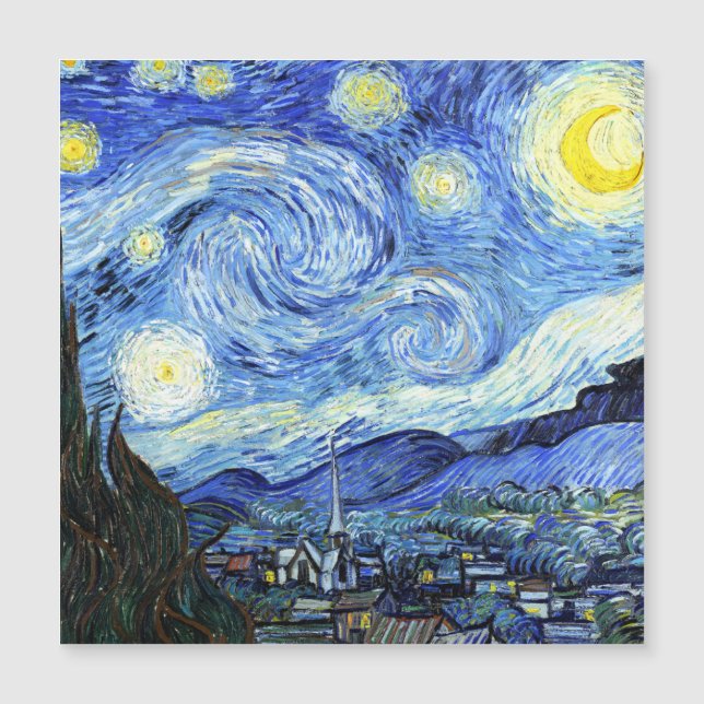 Starttåget Van Gogh Impressionism Magnet Card (Framsida)