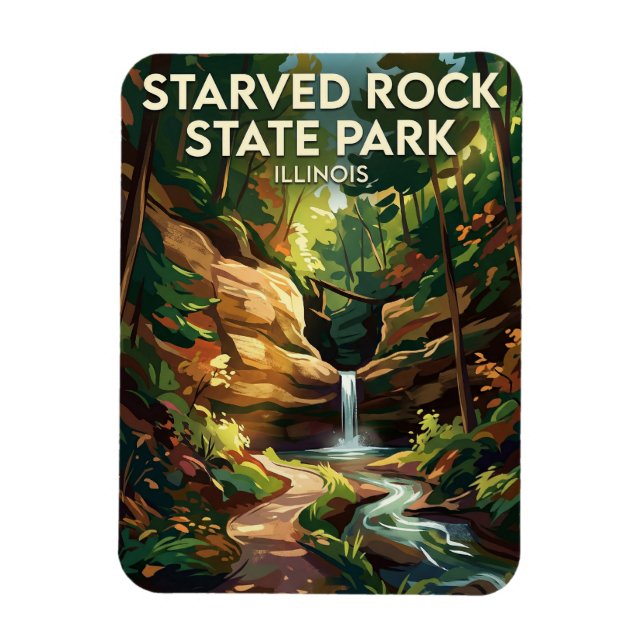 Starved Rock State Park USA Magnet (Vertikal)