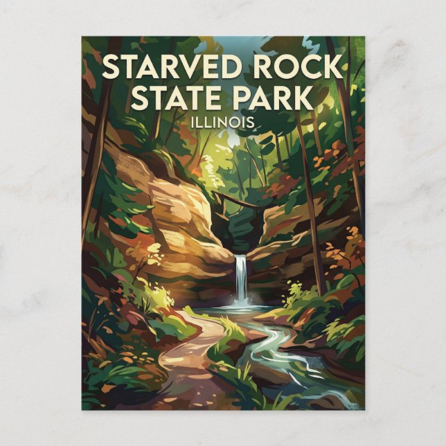 Starved Rock State Park USA Vykort (Framsida)