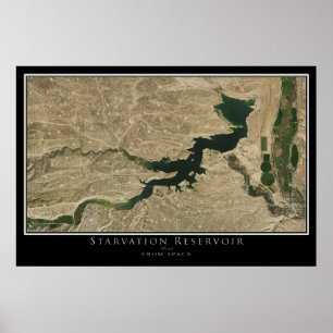 Starversionsreservatet Utah Satellite Poster Karta