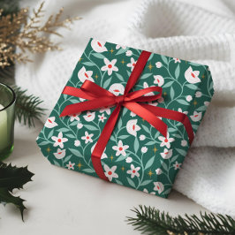 Stary Botaniska Blommigten Blommar Vine Löv Mönste Presentpapper