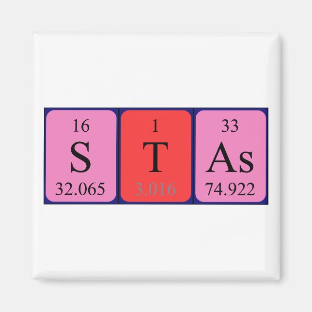 Stas Periodisk magnet bord namn (Framsidan)