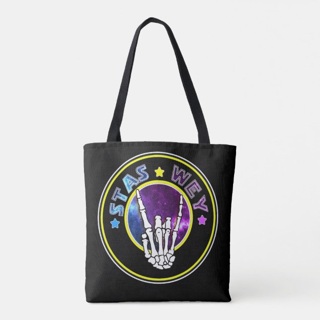 Stas Wey funny sarcastic shopping tote bags Tygkasse (Baksida)