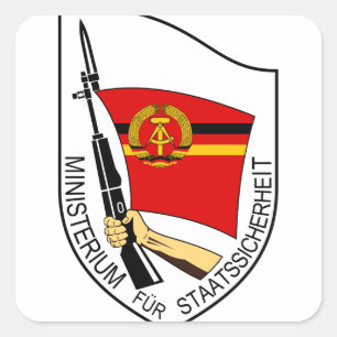 Stasi - DDR (Deutsche Demokratische Republik) Fyrkantigt Klistermärke