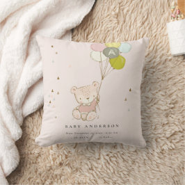 Stat för spörsballon Girly Monogram Baby Kudde