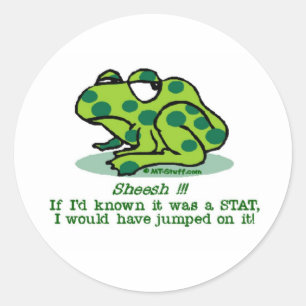 STAT Froggie Runt Klistermärke