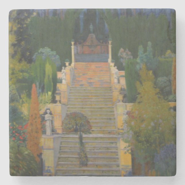 Stat Garden i Mallorca (av Santiago Rusiñol) Stenunderlägg (Framsidan)