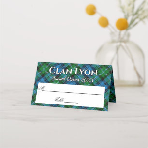 Stat Klan Lyon Tartan Motto Placeringskort