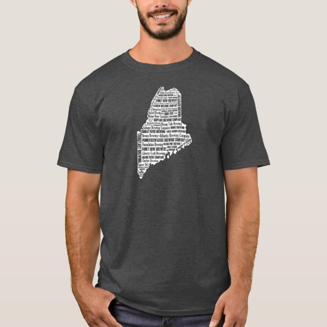 "Stat Öl" - kortärmaden för Maine Manar mörk T-shirt (Framsida)