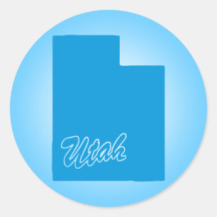 Stat Utah Classic Round Sticker Runt Klistermärke