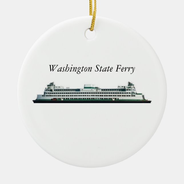 Stat Washingtonfärja Julgransprydnad Keramik (Framsidan)
