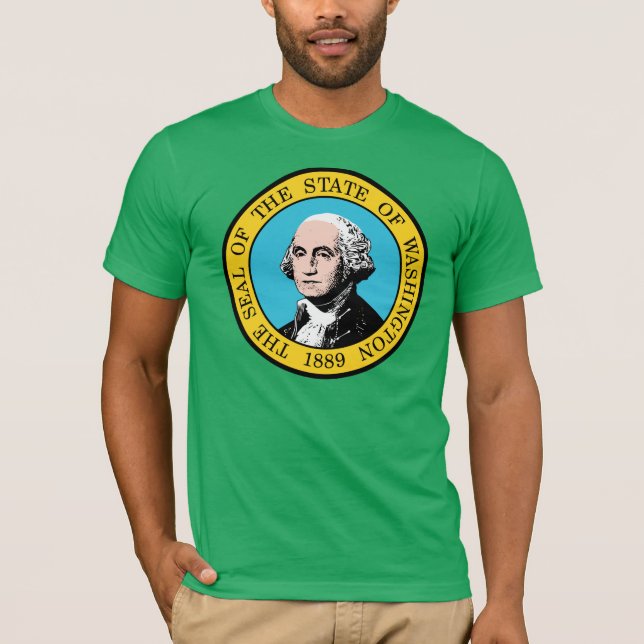 Stat Washingtonflagga T-shirt (Framsida)