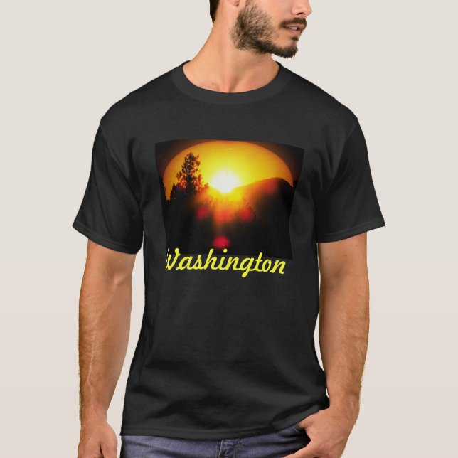 Stat Washingtonsolnedgång T-shirt (Framsida)