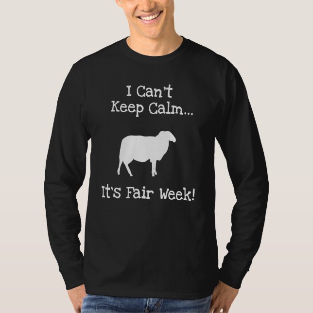 State and County Fair - Show Sheep Livestock Anima T Shirt (Framsida)
