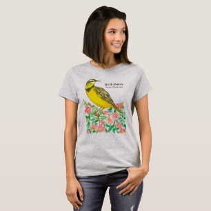 State Bird of North Dakota Western Meadowlark T-shirt
